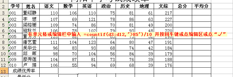 职称计算机 excel2003 考试关键点（二）